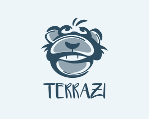 Monkey Chimp Face  logo design