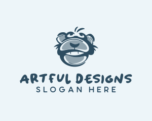 Monkey Chimp Face  logo design