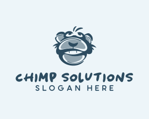 Monkey Chimp Face  logo design