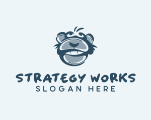 Monkey Chimp Face  logo design