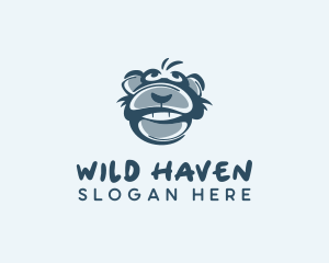 Monkey Chimp Face  logo design