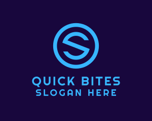 Blue Letter S Badge logo design