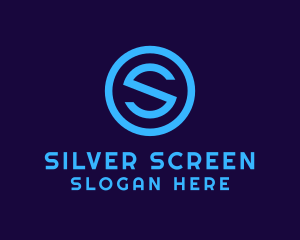 Blue Letter S Badge logo design