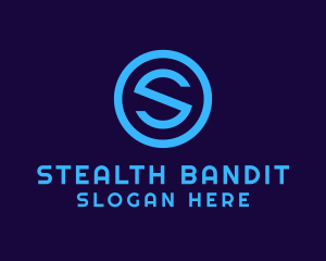 Blue Letter S Badge logo design