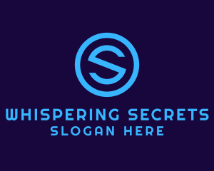 Blue Letter S Badge logo design