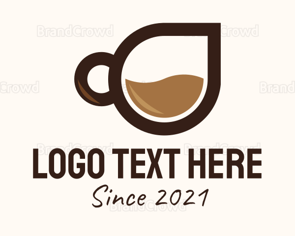 Coffee Droplet Cup Logo