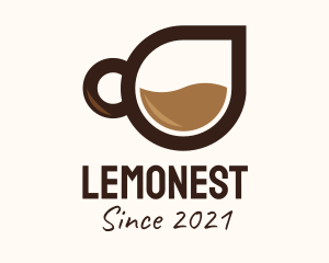 Caffeine - Coffee Droplet Cup logo design