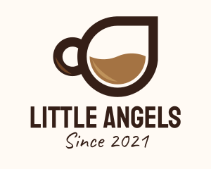 Caffeine - Coffee Droplet Cup logo design