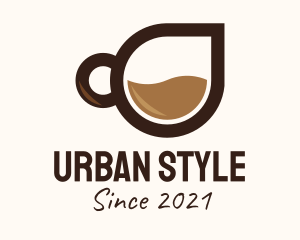 Brewed Coffee - Coffee Droplet Cup logo design