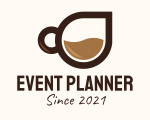 Latte - Coffee Droplet Cup logo design