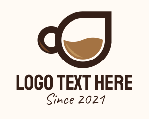 Coffee Cup - Coffee Droplet Cup logo design