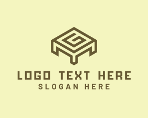 Furniture - Brown Table Letter G logo design