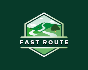 Route - Mountain Valley Trekking logo design
