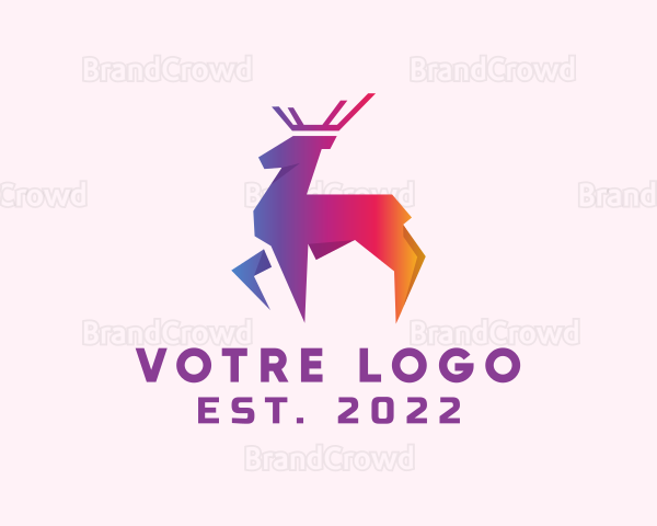 Gradient Wild Stag Logo