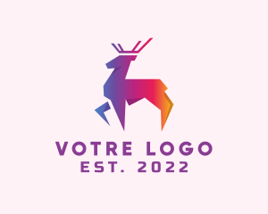 Stag - Gradient Wild Stag logo design