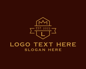 Premium Brand - Royal Medieval Crown Badge logo design