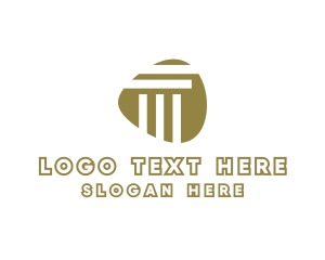 Land Developer - Modern Stone Pillar logo design