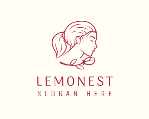 Hair - Elegant Woman Rose logo design