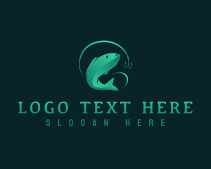 Fishing Hook - Sea Fish Hook logo design