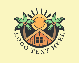 Accommodation - Summer Season Island logo design