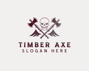 Axe Skull Warrior logo design