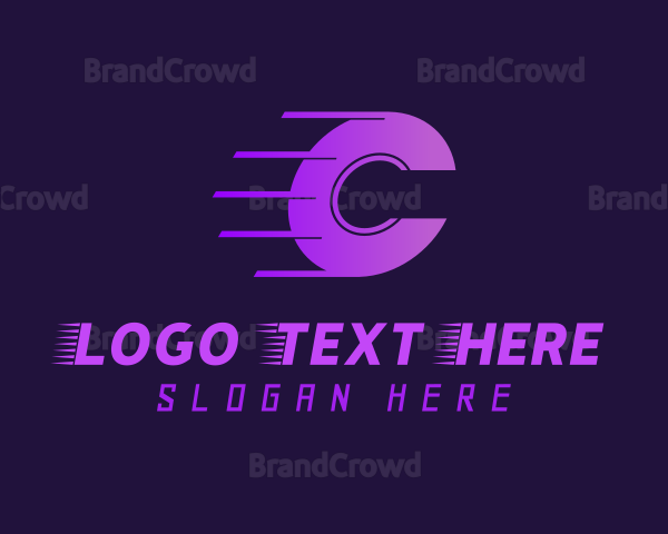 Purple Gradient Letter C Logo