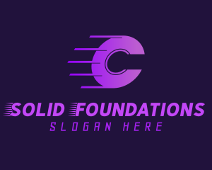 Purple Gradient Letter C Logo