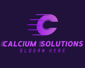 Purple Gradient Letter C logo design