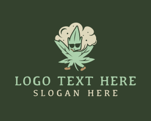 Smoker - Marijuana Cannabis Smoke logo design