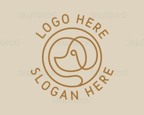 Golden Puppy Dog Logo