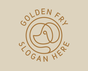 Golden Puppy Dog logo design