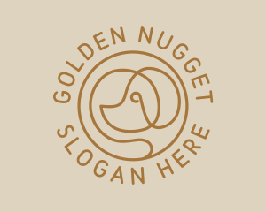 Golden Puppy Dog logo design