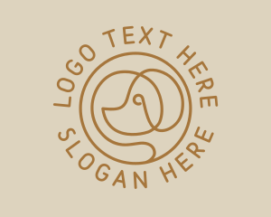 Firm - Golden Puppy Dog logo design