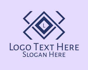Blue Architectural Firm Letter Logo