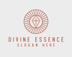 Divine - Crucifix Catholic Religion logo design