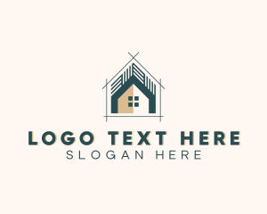 House - Home Property Blueprint logo design