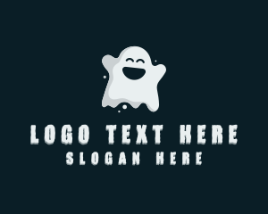Haunted - Spooky Ghost Costume logo design