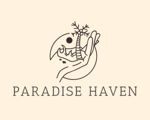 Island Hotel Hand  logo design