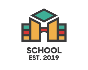 Colorful School University logo design