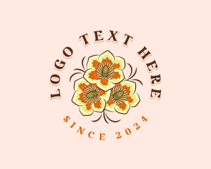 Tulip Poplar Flower Logo