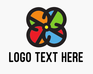 High Tech - Colorful Circle Drone logo design