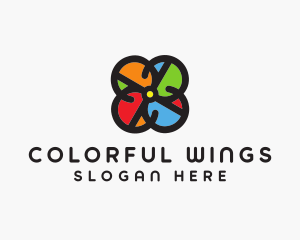 Colorful Circle Drone logo design