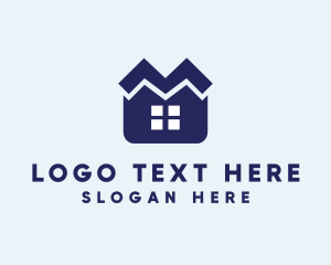 Village - Housing Letter M logo design