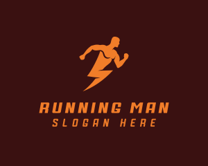 Lightning Bolt Man Logo