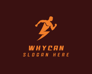 Lightning Bolt Man Logo