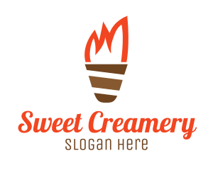 Ice Cream Torch logo design