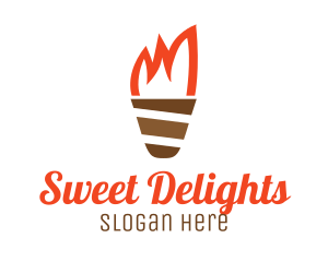 Ice Cream Torch logo design