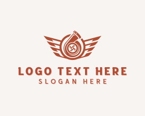 Wings - Turbocharger Automotive Engine logo design