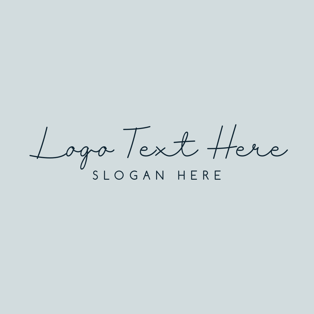 Premade Modern Wordmark Logo Design Feminine Script Font Text 