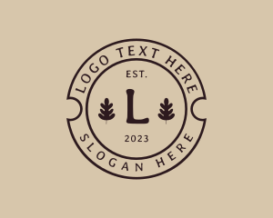 Handmade - Autumn Leaf Cafe logo design
